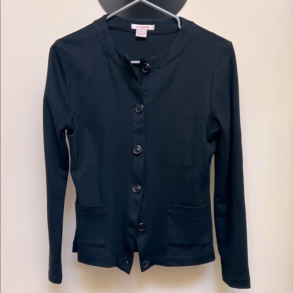 Isaac Mizrahi Black Button-Up Women's Blazer